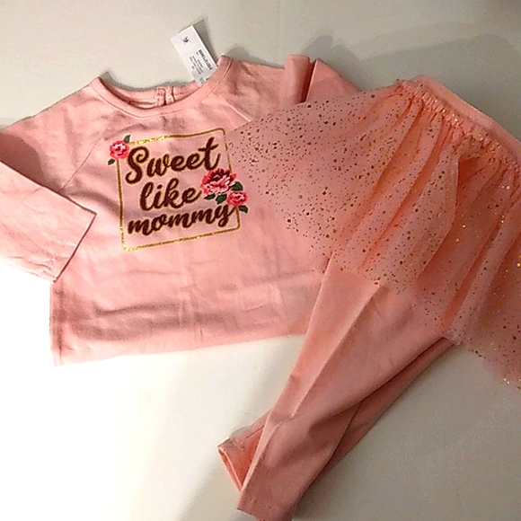 NWT GARANIMALS adorable Pink Girls "Sweet Like Mommy" Tutu Pant Bodysuit Set 12m - Picture 11 of 11